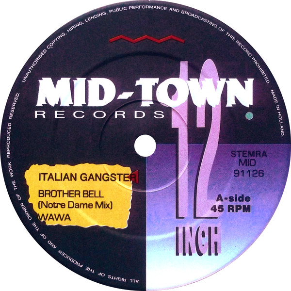 Italian Gangster - Brother Bell | Mid-Town Records (MID 91126) - 3