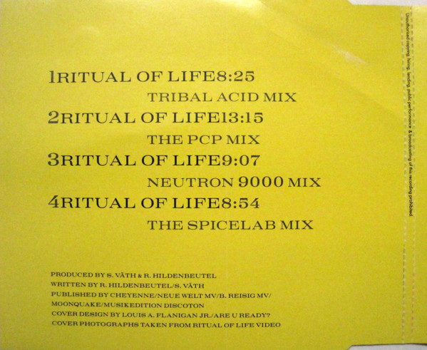 Sven Väth - Ritual Of Life (Ritual Mixes) | Eye Q Records (4509 92529-2) - 3 Sven Väth - Ritual Of Life (Ritual Mixes) | Eye Q Records (4509 92529-2) - 3