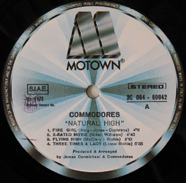 Commodores - Natural High | Motown (3C 064 - 60942) - 3 Commodores - Natural High | Motown (3C 064 - 60942) - 3