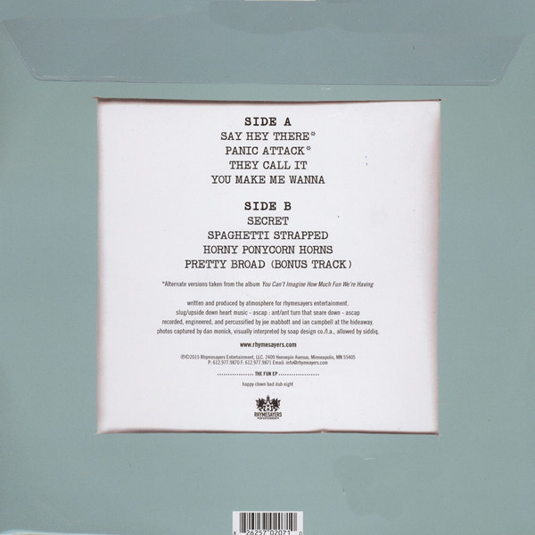 Atmosphere - The Fun EP (Happy Clown Bad Dub Eight) | Rhymesayers Entertainment (RSE207-1) - main
