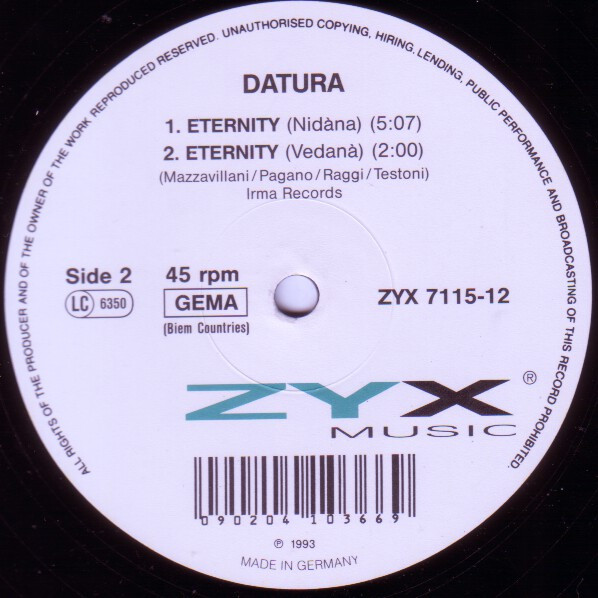 Datura - Eternity | ZYX Music (ZYX 7115-12) - 3