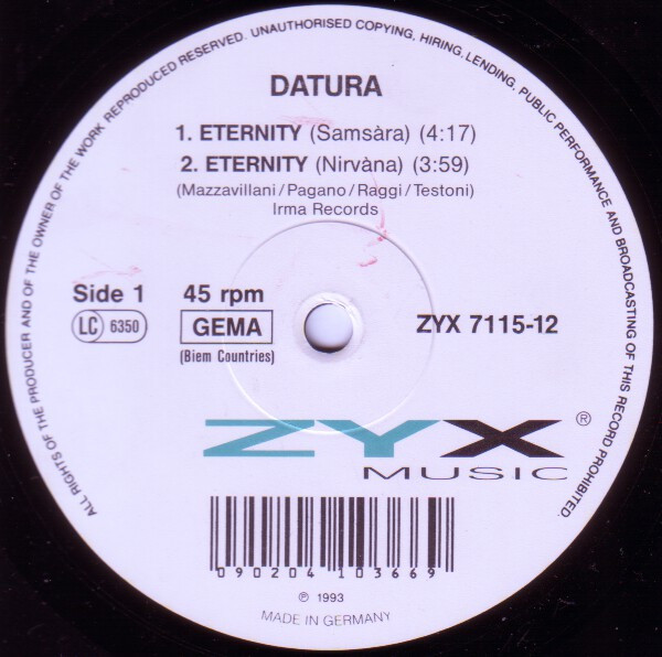 Datura - Eternity | ZYX Music (ZYX 7115-12) - 2