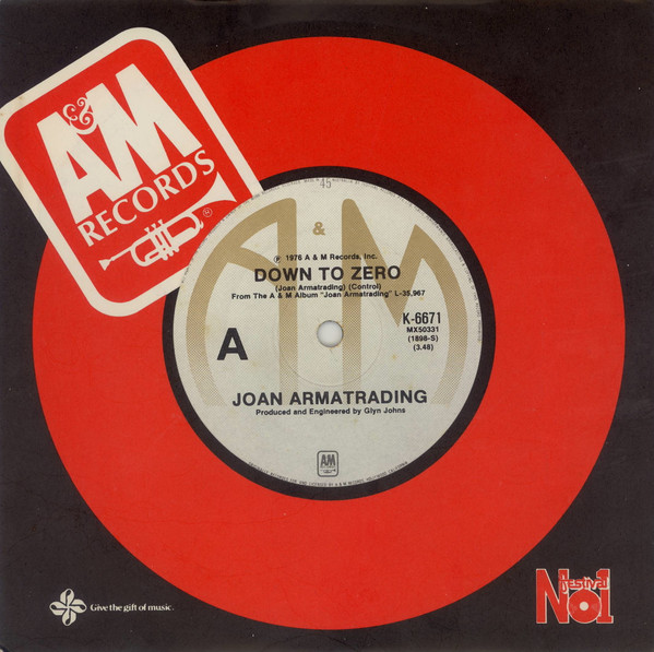Joan Armatrading - Down To Zero | A&M Records (K-6671) - main