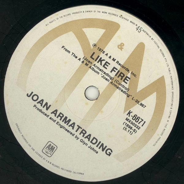 Joan Armatrading - Down To Zero | A&M Records (K-6671) - 2