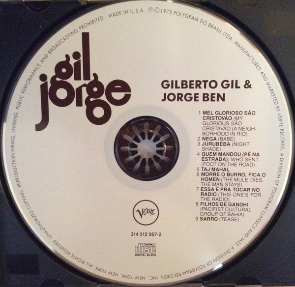 Gilberto Gil , Jorge Ben - Gil E Jorge | Verve Records (314 512 067-2) - 3 Gilberto Gil , Jorge Ben - Gil E Jorge | Verve Records (314 512 067-2) - 3