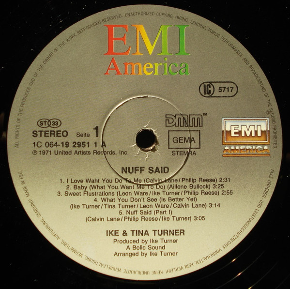 Ike & Tina Turner - 'Nuff Said | United Artists Records (1C 064-19 2951 1) - 3