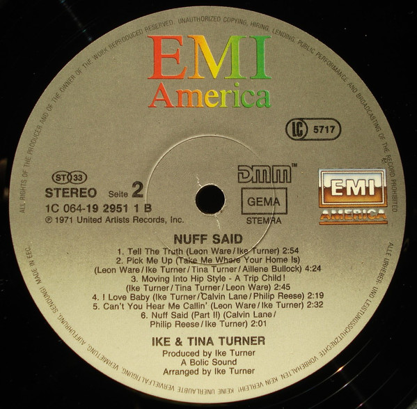 Ike & Tina Turner - 'Nuff Said | United Artists Records (1C 064-19 2951 1) - 4