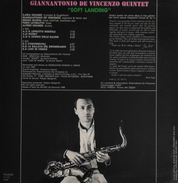 Giannantonio De Vincenzo Quintet - Soft Landing | Splasc Records (H 137) - 2
