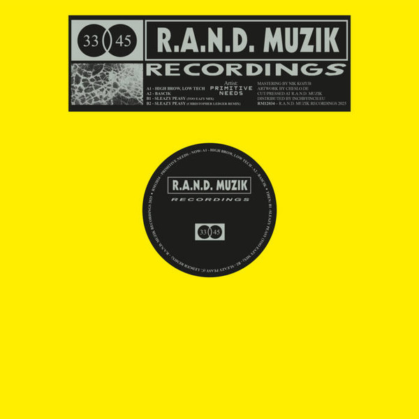Primitive Needs - Now | R.A.N.D. Muzik (RM12034) - main