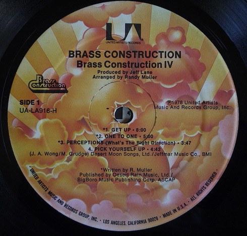 Brass Construction - Brass Construction IV | United Artists Records (UA-LA916-H) - 4 Brass Construction - Brass Construction IV | United Artists Records (UA-LA916-H) - 4