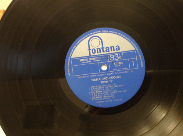 Nana Mouskouri - Récital 70 | Fontana (6312 003) - 3
