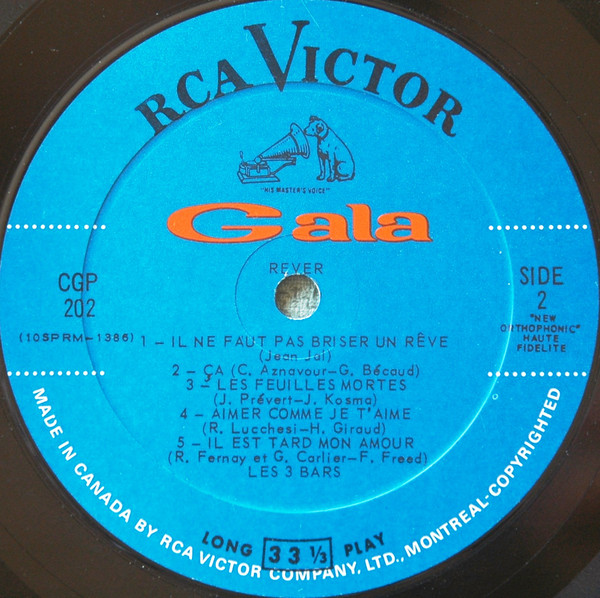 Les 3 Bars - Rêver | RCA Victor (CGP-202) - 4 Les 3 Bars - Rêver | RCA Victor (CGP-202) - 4