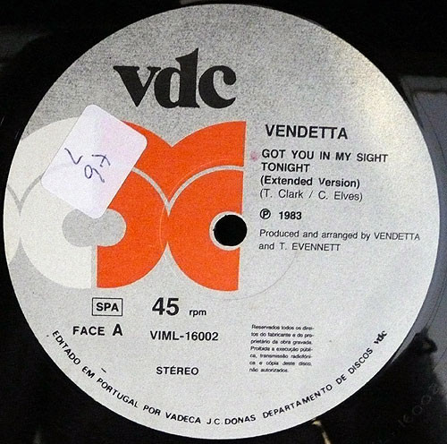 Vendetta - Got You In My Sight Tonight | Plaza Records (VIML 16002) - 2 Vendetta - Got You In My Sight Tonight | Plaza Records (VIML 16002) - 2