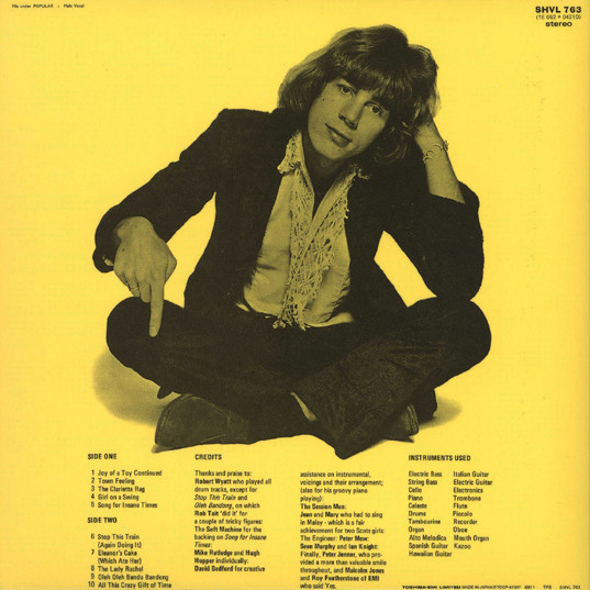Kevin Ayers - Joy Of A Toy | Harvest (SHVL 763) - 3 Kevin Ayers - Joy Of A Toy | Harvest (SHVL 763) - 3