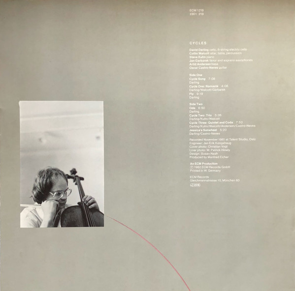 David Darling - Cycles | ECM Records (ECM 1219) - 2 David Darling - Cycles | ECM Records (ECM 1219) - 2