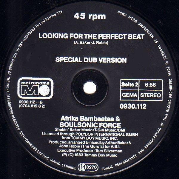 Afrika Bambaataa & Soulsonic Force - Looking For The Perfect Beat | Metronome (0930.112) - 2