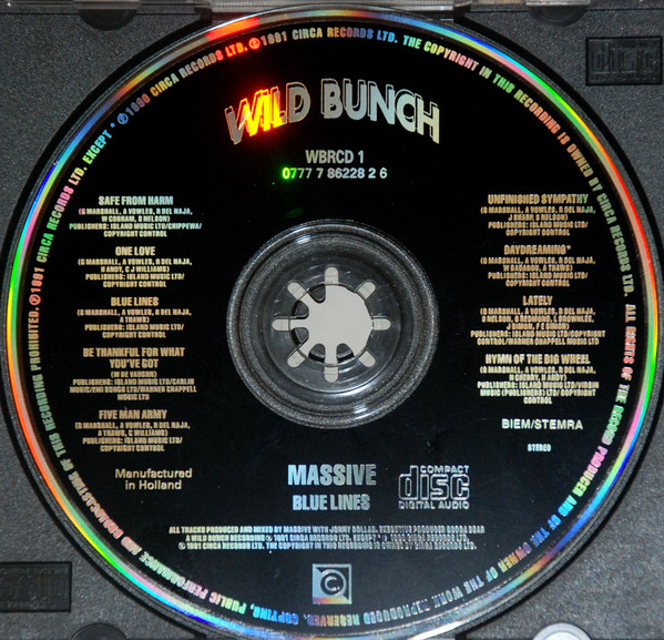 Massive Attack - Blue Lines | Wild Bunch Records (WBRCD 1) - 3