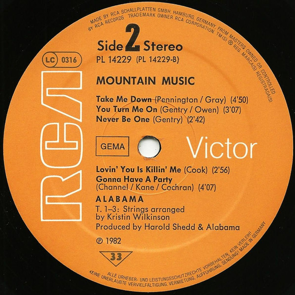 Alabama - Mountain Music | RCA (PL 14229) - 4