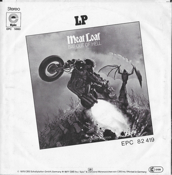 Meat Loaf - You Took The Words Right Out Of My Mouth (Hot Summer Night) | Epic (EPC S 5980) - 2