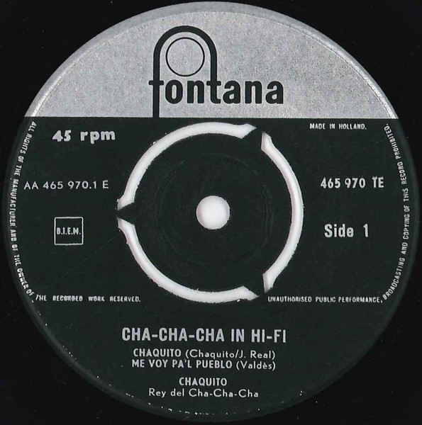 Chaquito And His Orchestra - Cha, Cha, Cha In Hi Fi | Fontana (465 970 TE) - 3