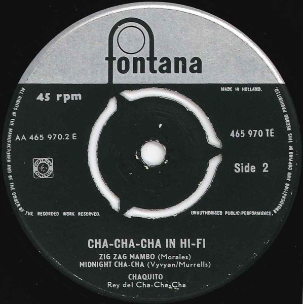 Chaquito And His Orchestra - Cha, Cha, Cha In Hi Fi | Fontana (465 970 TE) - 4