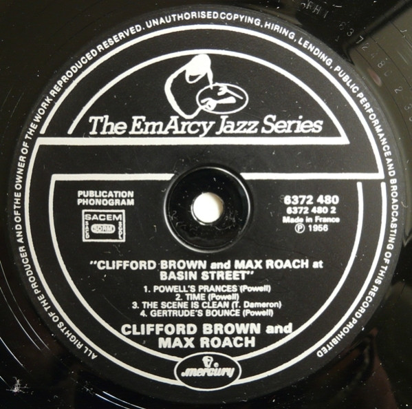 Clifford Brown And Max Roach - At Basin Street | EmArcy (6372 480) - 4