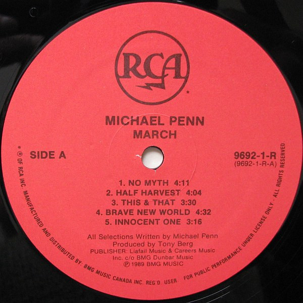 Michael Penn - March [Vinyl] | RCA (9692-1-R) - 3