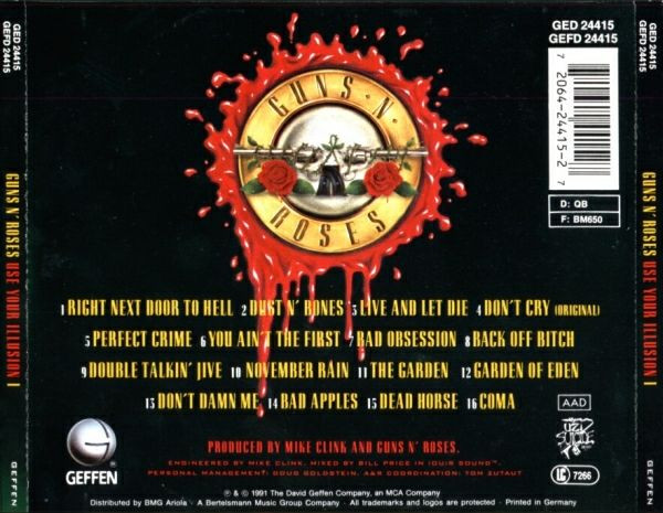 Guns N' Roses - Use Your Illusion I | Geffen Records (GED 24415) - 2