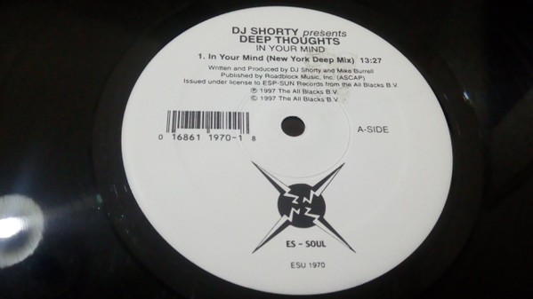 DJ Shorty Presents Deep Thoughts - In Your Mind | ESP-SUN Records (ESU 1970) - 2