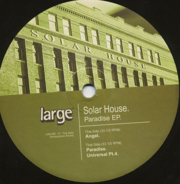 Solar House - Paradise EP | Large Records (LAR-060) - main