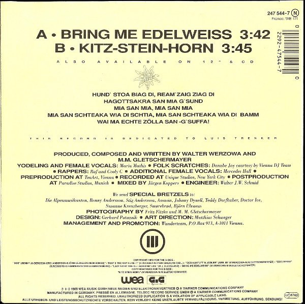 Edelweiss - Bring Me Edelweiss | GiG Records (247 544-7) - 2 Edelweiss - Bring Me Edelweiss | GiG Records (247 544-7) - 2