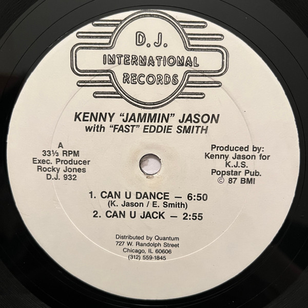 Kenny "Jammin" Jason With "Fast" Eddie Smith - Can U Dance | D.J. International Records (D.J. 932)
