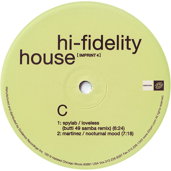 Various - Hi-Fidelity House [Imprint 4] | Guidance Recordings (GDRLP504) - 4