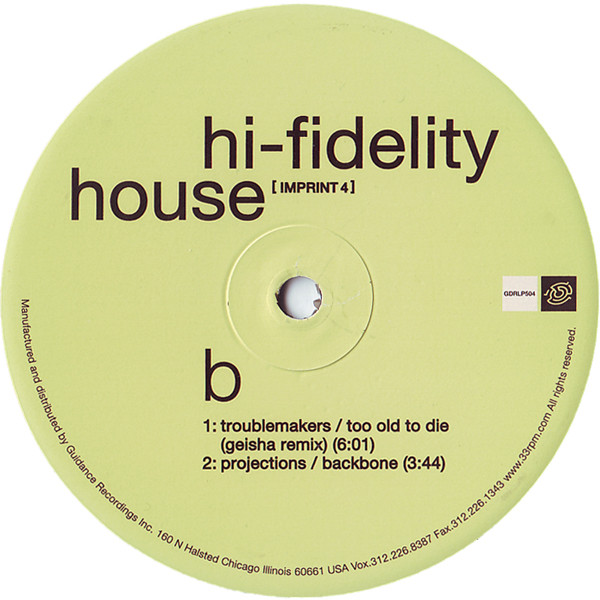 Various - Hi-Fidelity House [Imprint 4] | Guidance Recordings (GDRLP504) - 3