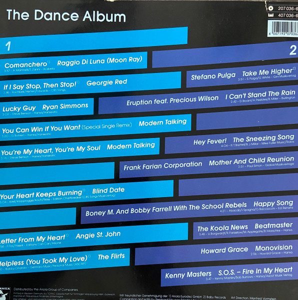 Various - The Dance Album - 16 Non Stop Hits | Hansa (207 036-620) - 2