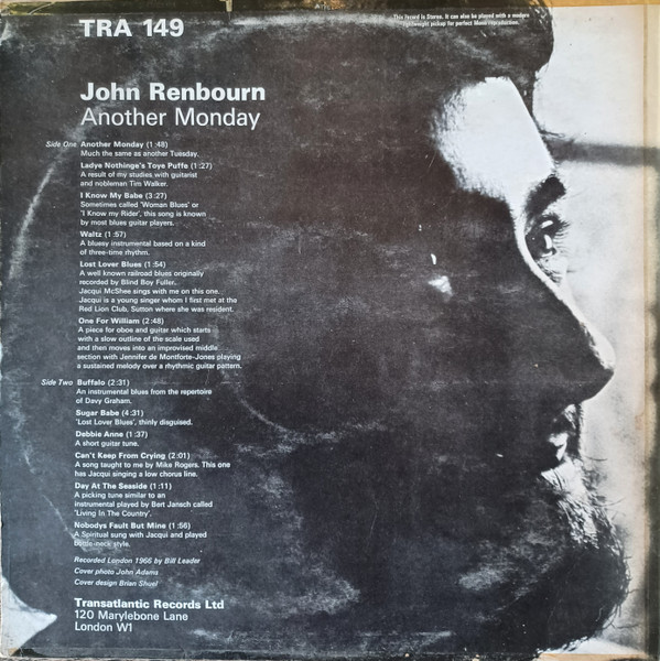 John Renbourn - Another Monday | Transatlantic Records (TRA 149) - 2 John Renbourn - Another Monday | Transatlantic Records (TRA 149) - 2