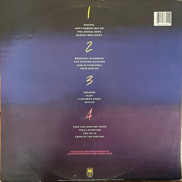 Supertramp - Paris | A&M Records (SP-6702) - 3