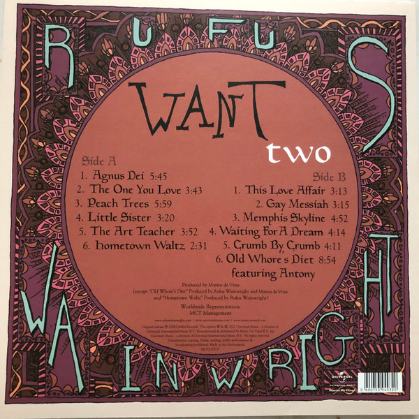 Rufus Wainwright - Want Two | Music On Vinyl (MOVLP3037)