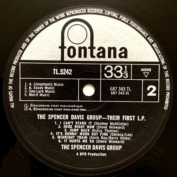 The Spencer Davis Group - Their First LP | Fontana (TL 5242) - 4 The Spencer Davis Group - Their First LP | Fontana (TL 5242) - 4