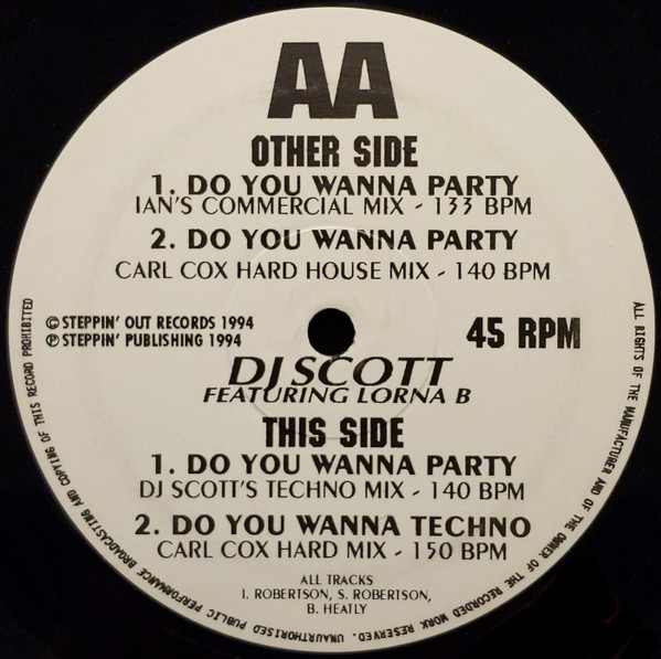 DJ Scott - Do You Wanna Party | Steppin' Out Records (IAN 011 T) - 4