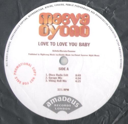 Maeva Oyono - Love To Love You Baby | Amadeus Records London (AE 16427) - 2