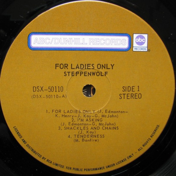 Steppenwolf - For Ladies Only | ABC/Dunhill Records (DSX-50110) - 4