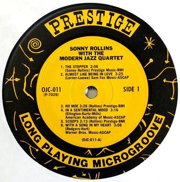 Sonny Rollins With The Modern Jazz Quartet , Art Blakey , Kenny Drew - Sonny Rollins With The Modern Jazz Quartet | Prestige (P-7029) - 3