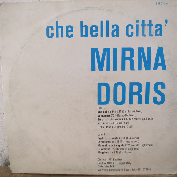 Mirna Doris - Che Bella Città | Sirio (K00220) - 2 Mirna Doris - Che Bella Città | Sirio (K00220) - 2