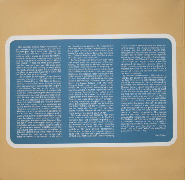 Ben Webster And Oscar Peterson - Soulville | Verve Records (2683 023) - 2 Ben Webster And Oscar Peterson - Soulville | Verve Records (2683 023) - 2