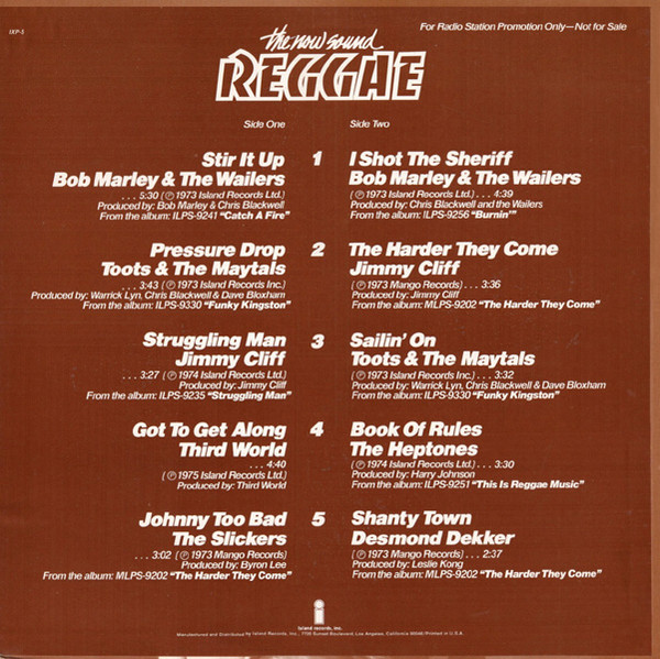 Various - The Now Sound: Reggae | Island Records (IXP-5) - 4 Various - The Now Sound: Reggae | Island Records (IXP-5) - 4