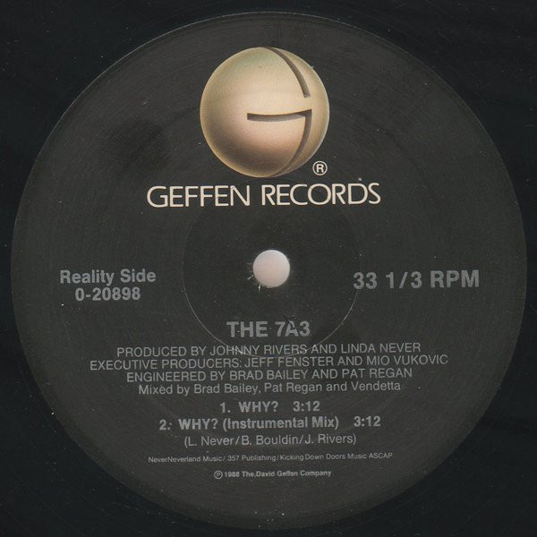 7A3 - Party Time! / Why? | Geffen Records (0-20898) - 4 7A3 - Party Time! / Why? | Geffen Records (0-20898) - 4