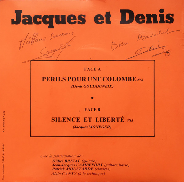 Périls Pour Une Colombe / Silence Et Liberté