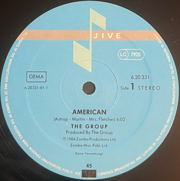 The Group - American | Jive (6.20 331) - 3