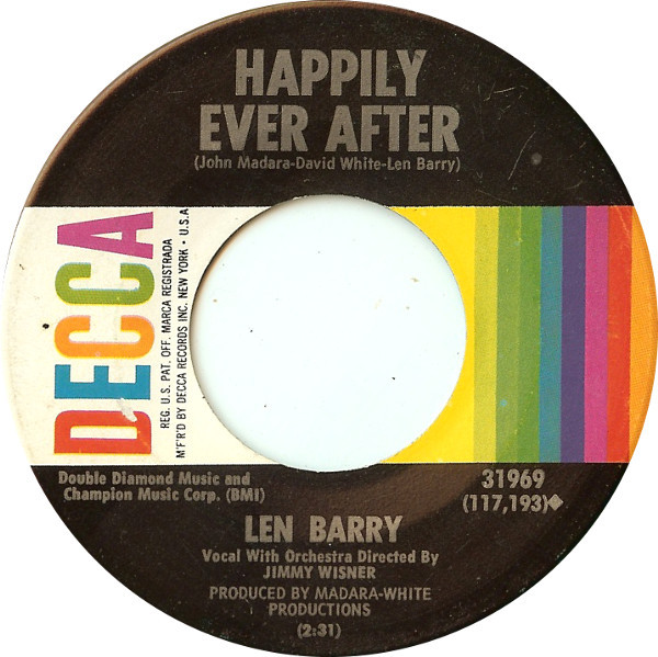 Len Barry - It's That Time Of The Year / Happily Ever After | Decca (31969) - 2